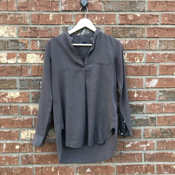 GAP Tencel Tunic Soft Black Top - Picture 2 of 6